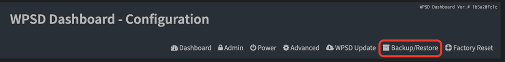 Backup/Restore
