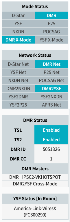Vérifier DMR2YSF