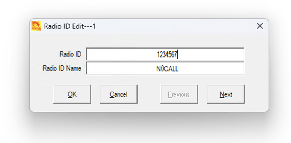 Modifier l'identifiant de la radio